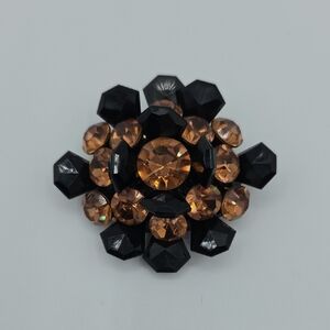 Albert Weiss Black and Amber Brooch